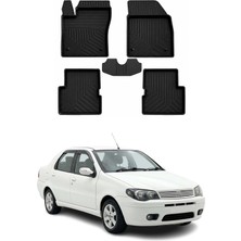 Omac Fiat Albea 2002-2012 Uyumlu 4d Havuzlu Paspas Kauçuk Siyah 5 Parça