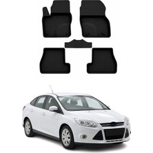Omac Ford Focus 3 Sd Hb 2011-2015 Uyumlu 4d Havuzlu Paspas Kauçuk Siyah 5 Parça
