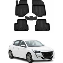 Omac Peugeot 208 -2 2019-2026 Uyumlu 4d Havuzlu Paspas Kauçuk Siyah 5 Parça
