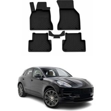 Omac Porsche Macan 2018-2026 Uyumlu 4d Havuzlu Paspas Kauçuk Siyah 5 Parça