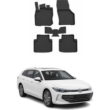 Omac Volkswagen Passat B9 2024-2026 Uyumlu 4d Havuzlu Paspas Kauçuk Siyah 5 Parça