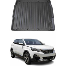 Omac Peugeot 3008 Crossover 2016-2023 Arası Uyumlu Araca Özel Kauçuk Bagaj Havuzu Siyah Üst Kademe Için