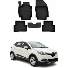 Omac Renault Captur 1 2012-2019 Uyumlu 4d Havuzlu Paspas Kauçuk Siyah 5 Parça