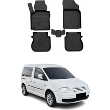 Omac Volkswagen Caddy 3 - 4 2004-2019 Uyumlu 4d Havuzlu Paspas Kauçuk Siyah 5 Parça