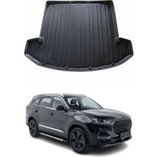 Omac Chery Tiggo 8 Pro Max 2024+ Uyumlu Araca Özel Kauçuk Tpe Bagaj Havuzu Siyah