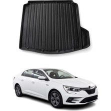 Omac Renault Megane 4 Sedan 2016+ Uyumlu Araca Özel Kauçuk Tpe Bagaj Havuzu Siyah Sağ Kulaklı Için