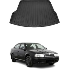 Omac Skoda Octavia I Hb / Sedan A4 1996-2004 Arası Uyumlu Araca Özel Kauçuk Tpe Bagaj Havuzu Siyah