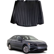Omac Vw Jetta Sedan Comfortline-Highline 2011+ Uyumlu Araca Özel Kauçuk Bagaj Havuzu Siyah Cepsiz Için