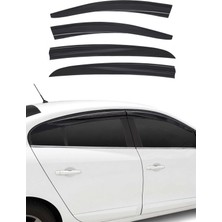 Omac Renault Fluence Sedan 2009-2016 Uyumlu Araca Özel Sport Style Akrilik Cam Rüzgarlığı Koyu 4 Parça