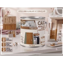 CAXCOLORS Cax 1 Litre Masa ve Sehpa Boyası - Çok Amaçlı Ahşap, Mobilya ve Sehpa Ahşap Boyası (Kendinden Vernikli)