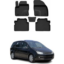 Omac Ford C-Max 1 2002-2010 Uyumlu 4d Havuzlu Paspas Kauçuk Siyah 5 Parça