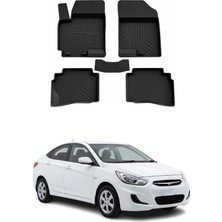 Omac Hyundai Accent Blue 2010-2026 Uyumlu 4d Havuzlu Paspas Kauçuk Siyah 5 Parça