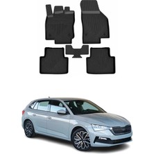 Omac Skoda Scala 2019-2026 Uyumlu 4d Havuzlu Paspas Kauçuk Siyah 5 Parça