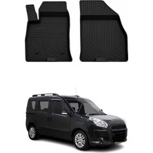 Omac Fiat Doblo 2 Van 2010-2022 Uyumlu 4d Ön Havuzlu Paspas Kauçuk Siyah 2 Parça
