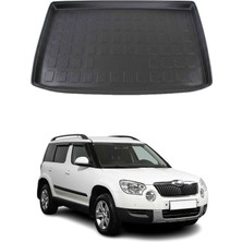 Omac Skoda Yeti 2010-2010 Arası Uyumlu Araca Özel Kauçuk Tpe Bagaj Havuzu Siyah Kalın Stepneli Model Için