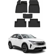 Omac Peugeot 3008 Hybrid 2024-2026 Uyumlu 4d Havuzlu Paspas Kauçuk Siyah 5 Parça