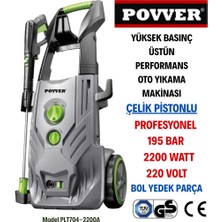 Povver Profesyonel Yüksek Basınçlı Yıkama Makinası (2200 W-195 Bar)