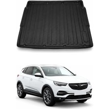 Omac Opel Grandland x 2017+ Uyumlu Araca Özel Kauçuk Tpe Bagaj Havuzu Siyah Üst Kademe Için