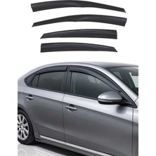 Omac Hyundai Elantra Sedan 2021-2024 Uyumlu Araca Özel Sport Style Akrilik Cam Rüzgarlığı Koyu 4 Parça