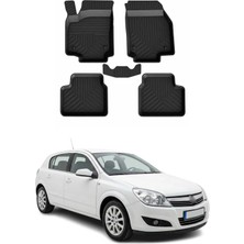 Omac Opel Astra H Hb 2004-2010 Uyumlu 4d Havuzlu Paspas Kauçuk Siyah 5 Parça