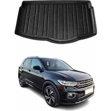 Omac Vw T-Cross 2018+ Uyumlu Araca Özel Kauçuk Tpe Bagaj Havuzu Siyah Alt Kademe Için