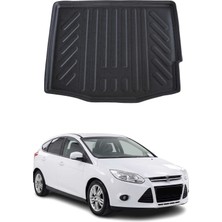Omac Ford Focus 3 Hb 2011-2014 Arası Uyumlu Araca Özel Kauçuk Bagaj Havuzu Siyah Ince Stepneli Model Için