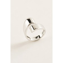 Balevien Oval Metal Yüzük - Silver
