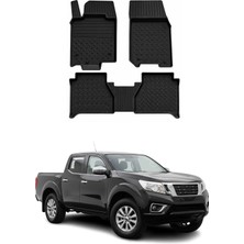 Omac Nissan Navara 4 2014-2026 Uyumlu 4d Havuzlu Paspas Kauçuk Siyah 3 Parça