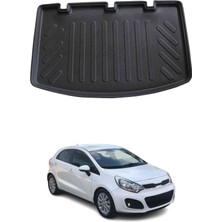 Omac Kia Rio HB 2012-2016 Arası Uyumlu Araca Özel Kauçuk TPE Bagaj Havuzu Siyah İnce Stepneli Model için