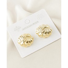 Balevien Floral Gold Petal Küpe