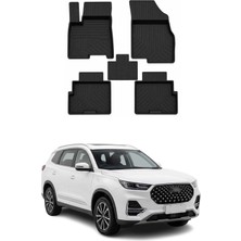 Omac Chery Tiggo 7 Pro 2023-2026 Uyumlu 4d Havuzlu Paspas Kauçuk Siyah 5 Parça