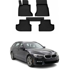 Omac Bmw 5 Series G30 Sw 2014-2023 Uyumlu 4d Havuzlu Paspas Kauçuk Siyah 5 Parça