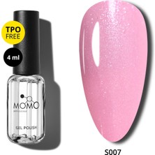 Momo Professional Kalıcı Oje S007, Simli Açık Pembe, 4 ml
