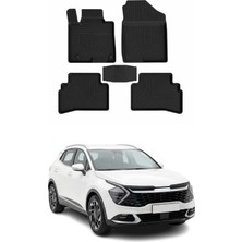 Omac Kıa Sportage 5 2021-2026 Uyumlu 4d Havuzlu Paspas Kauçuk Siyah 5 Parça