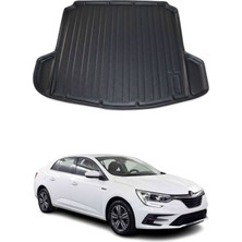 Omac Renault Megane 4 Sedan 2016+ Uyumlu Araca Özel Kauçuk Tpe Bagaj Havuzu Siyah Çift Kulaklı Için