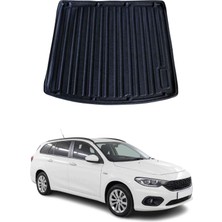 Omac Fiat Egea Station Wagon 2015+ Uyumlu Araca Özel Kauçuk Tpe Bagaj Havuzu Siyah Üst Kademe Için