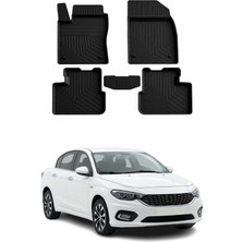 Omac Fiat Egea Sd 2015-2026 Uyumlu 4d Havuzlu Paspas Kauçuk Siyah 5 Parça
