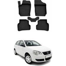 Omac Volkswagen Polo 4.5 2005-2009 Uyumlu 4d Havuzlu Paspas Kauçuk Siyah 5 Parça