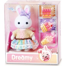 PopŞeker Bay Dreamy Aksesuarlı Tavşan Seti – Mini Figür ve Oyun Aksesuarları (6 Farklı Asorti Model)