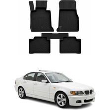 Omac Bmw 3 Series E46 1998-2005 Uyumlu 4d Havuzlu Paspas Kauçuk Siyah 5 Parça