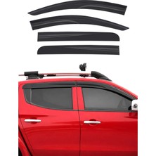 Omac Mitsubishi L-200 Storm 2015-2024 Uyumlu Araca Özel Sport Style Akrilik Cam Rüzgarlığı Koyu 4 Parça