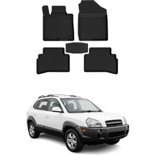 Omac Hyundai Tucson 1 2004-2010 Uyumlu 4d Havuzlu Paspas Kauçuk Siyah 5 Parça