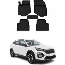 Omac Peugeot 2008 - 3 2024-2026 Uyumlu 4d Havuzlu Paspas Kauçuk Siyah 5 Parça