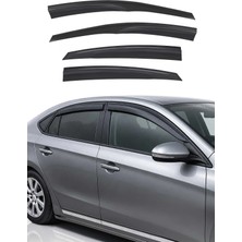 Omac Hyundai Elantra Sedan 2011-2017 Uyumlu Araca Özel Sport Style Akrilik Cam Rüzgarlığı Koyu 4 Parça