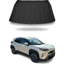 Omac Toyota Yaris Cross 2022+ Uyumlu Araca Özel Kauçuk Tpe Bagaj Havuzu Siyah Üst Kademe Için