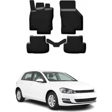 Omac Volkswagen Golf 7 2012-2020 Uyumlu 4d Havuzlu Paspas Kauçuk Siyah 5 Parça