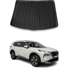 Omac Nissan X-Trail 7 Koltuklu / E-Power 2022+ Uyumlu Araca Özel Kauçuk Bagaj Havuzu Siyah