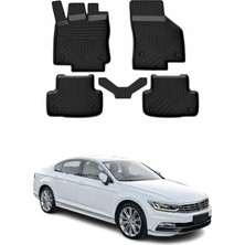 Omac Volkswagen Passat B8.5 2019-2024 Uyumlu 4d Havuzlu Paspas Kauçuk Siyah 5 Parça