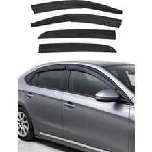 Omac Citroën C Elysee Sedan 2012-2022 Uyumlu Araca Özel Sport Style Akrilik Cam Rüzgarlığı Koyu 4 Parça
