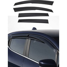 Omac Renault Clio 4 Hatchback 2012-2019 Uyumlu Araca Özel Sport Style Akrilik Cam Rüzgarlığı Koyu 4 Parça
